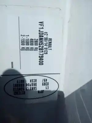 Утилизация автомобиля renault master ii autobús (jd) 2.2 dci 90 года 2003 питание g9t 722