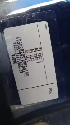 Veicolo di demolizione dacia duster (hs_) 1.5 dci (hsaj) dell'anno 2015 alimentato k9k 612