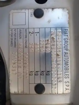 Veicolo di demolizione lancia ypsilon (101) 1.2 8v dell'anno 2009 alimentato 188a4000