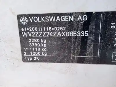Scrapping Vehicle volkswagen caddy ka/kb (2k) kombi of the year 2010 powered bls Scrapping Vehicle volkswagen caddy ka/kb (2k) kombi of the year 2010 powered bls