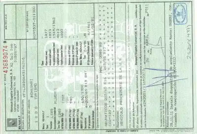 Scrapping Vehicle renault fluence dynamique of the year 2011 powered k9k836