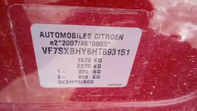 Scrapping Vehicle CITROEN C3 COMERCIAL 74 CV / 55 KW of the year 2017 powered BH02