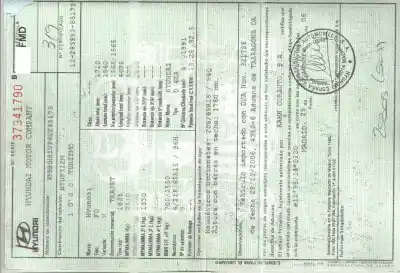 Veículo de Sucata hyundai trajet (fo) 2.0 crdi gls do ano 2007 alimentado d4ea