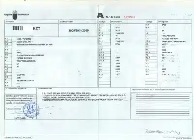 Veículo de Sucata opel zafira tourer edition 110 cv / 81 kw do ano 2012 alimentado a 20dt