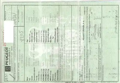 Veicolo di demolizione peugeot 206 cc cc dell'anno 2001 alimentato nfu