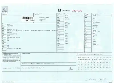 Veículo de Sucata renault clio iii business do ano 2012 alimentado k9k770