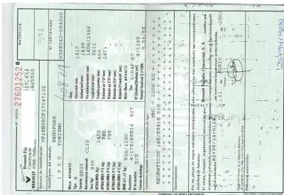 Veículo de Sucata renault clio ii fase ii (b/cb0) authentique do ano 2002 alimentado d4f712