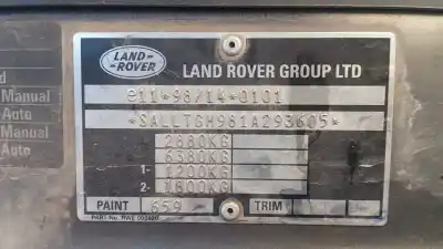 Veicolo di demolizione LAND ROVER DISCOVERY (LT) TD5 dell'anno 2001 alimentato 10P