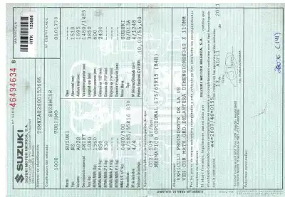 Утилизация автомобиля suzuki swift azg (nz) gl года 2013 питание d13a