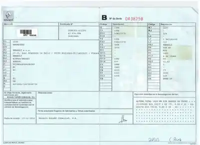 Veículo de Sucata renault kangoo profesional do ano 2013 alimentado k9k 808