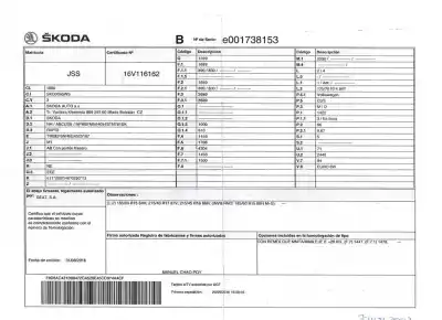 Vehicul casat skoda rapid ambition 90 cv / 66 kw al anului 2016 alimentat cusb