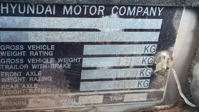 Veículo de Sucata HYUNDAI TERRACAN (HP) 2.5 TCI do ano 2001 alimentado D4BH