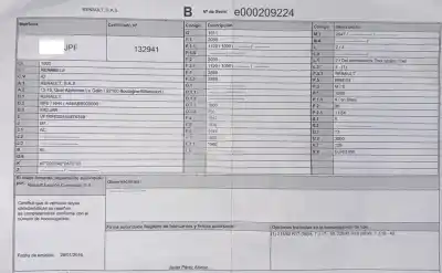 Veículo de Sucata renault kadjar limited 4x4 do ano 2016 alimentado r9m 414