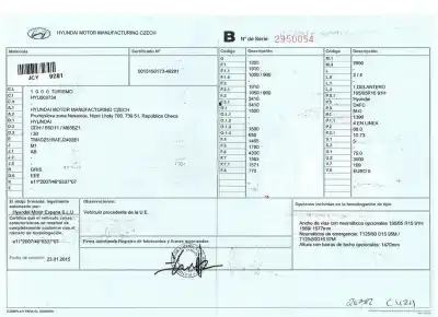 Scrapping Vehicle hyundai i30 ranchera familiar (gd) 1.4 crdi of the year 2015 powered d4fc