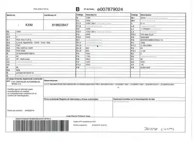 Veicolo di demolizione fiat 500x (334_) 1.6 (334axe1a) dell'anno 2019 alimentato 55263842