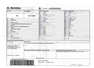 Scrapping Vehicle skoda rapid ambition of the year 2016 powered cxma