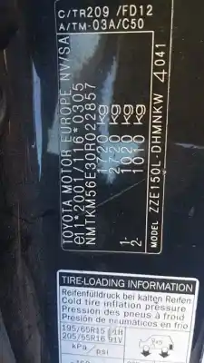 Veículo de Sucata toyota auris básico do ano 2009 alimentado 4zz