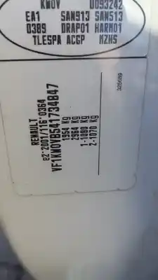 Veículo de Sucata renault kangoo (f/kc0) luxe privilege do ano 2009 alimentado k9k 802