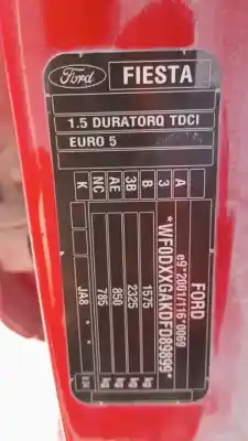 Утилизация автомобиля ford fiesta vi (cb1, ccn) 1.5 tdci года 2016 питание ugjc