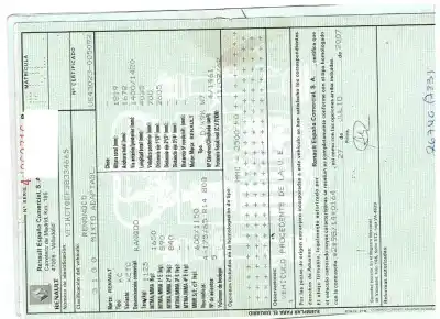 Здавання транспортного засобу renault kangoo (f/kc0) authentique року 2007 потужний k9k718