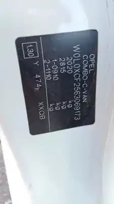 Veicolo di demolizione opel combo cargo dell'anno 2006 alimentato z13dt