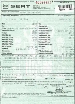 Veículo de Sucata seat leon (1p1) fr do ano 2008 alimentado bmn