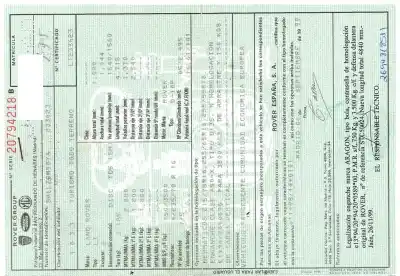 Veicolo di demolizione land rover discovery (lt) td5 dell'anno 1999 alimentato 10p