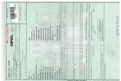 Veicolo di demolizione opel corsa d cosmo dell'anno 2011 alimentato z13dtj