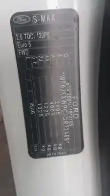 Veicolo di demolizione ford s-max trend dell'anno 2016 alimentato ufcb