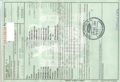 Scrapping Vehicle ford focus berlina (cak) trend of the year 2003 powered c9db