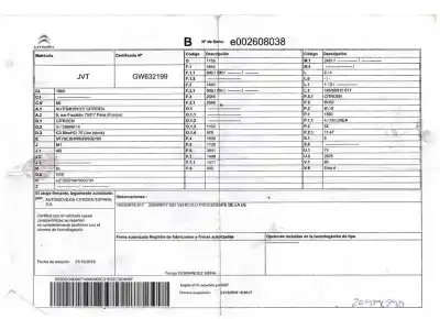 Scrapping Vehicle citroen c3 comercial 74 cv / 55 kw of the year 2016 powered bh02