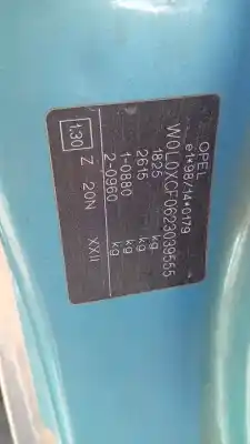 Veicolo di demolizione opel combo familiar dell'anno 2002 alimentato y17dtl