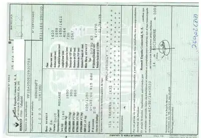 Здавання транспортного засобу RENAULT MEGANE I FASE 2 BERLINA (BA0)  року 2002 потужний F9Q 732