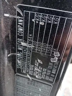 Scrapping Vehicle SSANGYONG KYRON D20DT of the year 2005 powered 