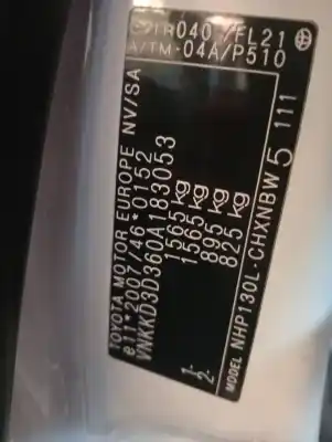 Veículo de Sucata toyota yaris toyota do ano 2014 alimentado 