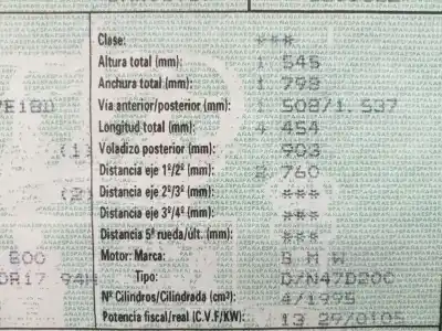 Scrapping Vehicle bmw x1 (e84) sdrive 18i 150 cv / 110 kw of the year 2009 powered 