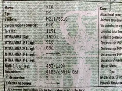 Scrapping Vehicle kia rio (jb) d4fa of the year 2005 powered d4fa