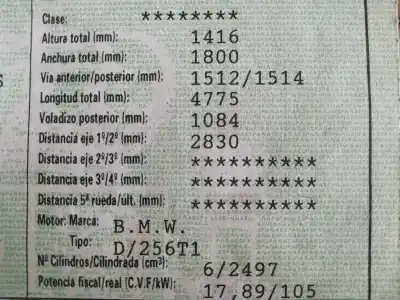 Veículo de Sucata bmw serie 5 berlina (e39) 25.6t.1 do ano 1995 alimentado 256t1