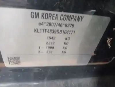 Veicolo di demolizione chevrolet aveo aveo 1.4 gasolina dell'anno 2008 alimentato 55288439