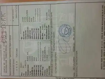 Здавання транспортного засобу audi a3 (8l) 1.6 ambiente року 2003 потужний akl