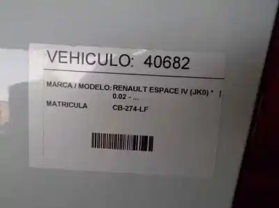 Утилизация автомобиля renault espace iv (jk0) * года 2003 питание f9q820