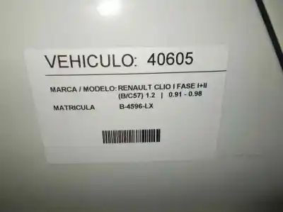 Scrapping Vehicle renault clio i fase i+ii (b/c57) 1.2 of the year 1990 powered e6j