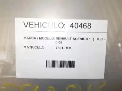 Véhicule à la ferraille renault scenic ii 1.9 dci diesel de l'année 2005 alimenté f9q812