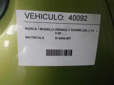 Sloopvoertuig renault scenic (ja..) 1.6 16v authentique (ja0b/11) van het jaar 2000 aangedreven k4m700