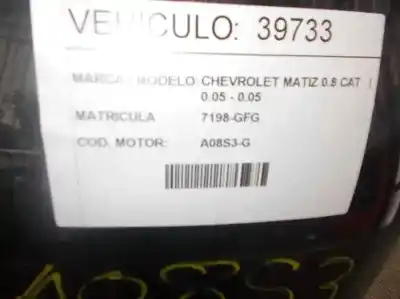 Vehicul casat chevrolet matiz 0.8 cat al anului 2008 alimentat a08s3