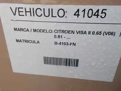 Veículo de Sucata citroen visa ii 0.65 (v06) do ano 1983 alimentado 630