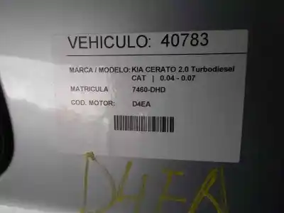 Veículo de Sucata kia cerato 2.0 turbodiesel cat do ano 2005 alimentado d4ea