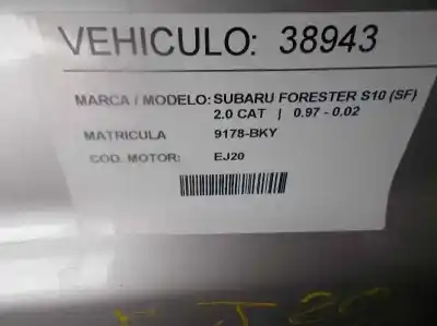 Veicolo di demolizione subaru forester s10 (sf) 2.0 cat dell'anno 2001 alimentato ej20