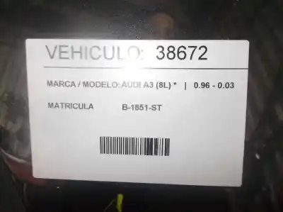 Veículo de Sucata audi a3 (8l) 1.8 ambiente do ano 1996 alimentado agn