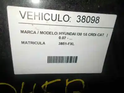 Scrapping Vehicle hyundai i30 (fd) 1.6 crdi of the year 2007 powered d4fb
